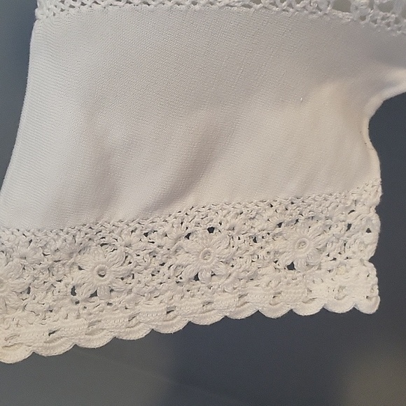 Nanette Lepore White Lace Up Crochet Dress Swimsuit Cover Up - See Sizing Below - Picture 4 of 8